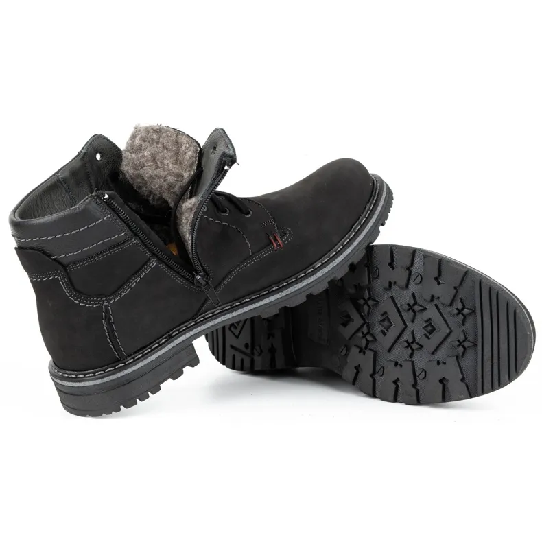 ABIS Warme herenschoenen 197 zwart nubuck