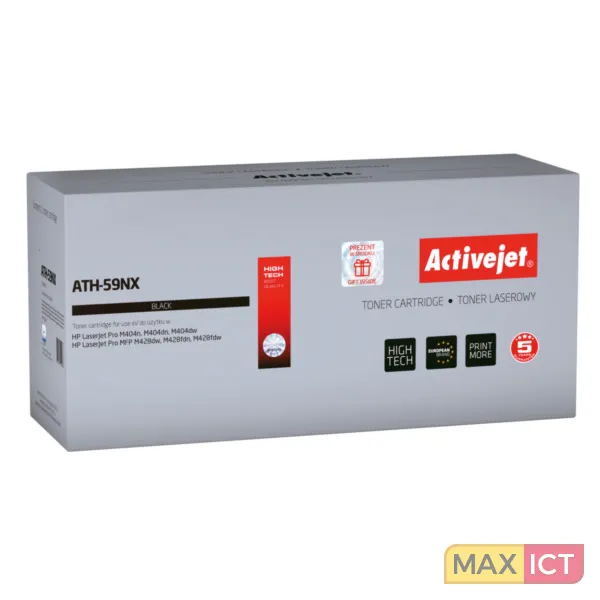 Actina Activejet ATH 59NX toner (vervanging HP 59X CF259X; Supreme; 10.000 pagina's; zwart) Met chip