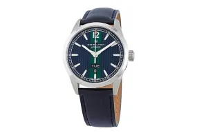 Hamilton horlogeband H43515641 - blauw leer