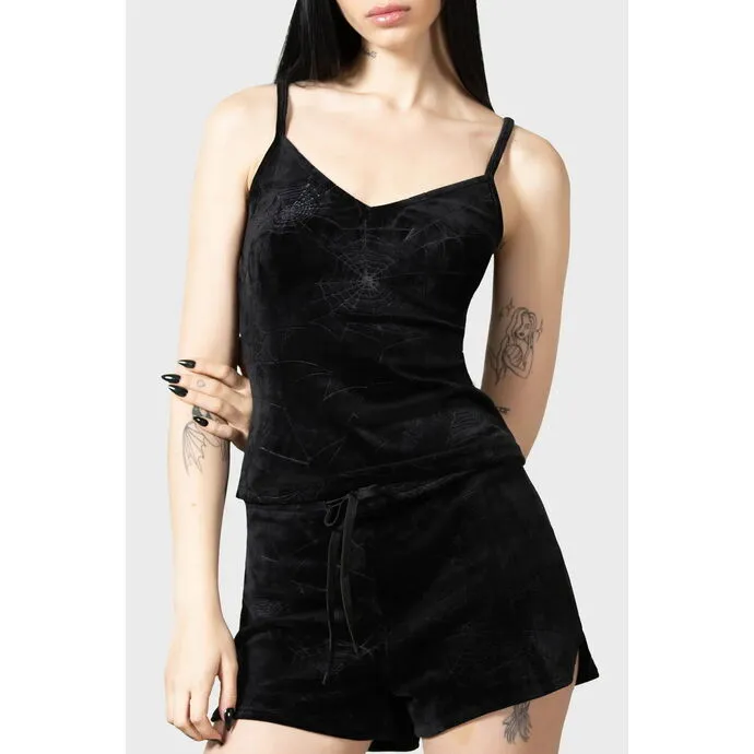 HEMDJE VOOR DAMES (PYJAMA) KILLSTAR  ETERNAL  ZWART