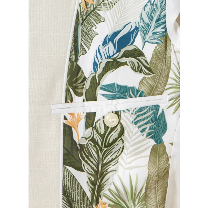 Henk ter Horst sportief structuurstof colbert blazer met leuke voering Lichtgrijs