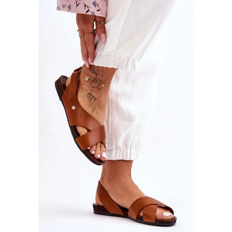Lemar Leren Sandalen Met Bruine Addison