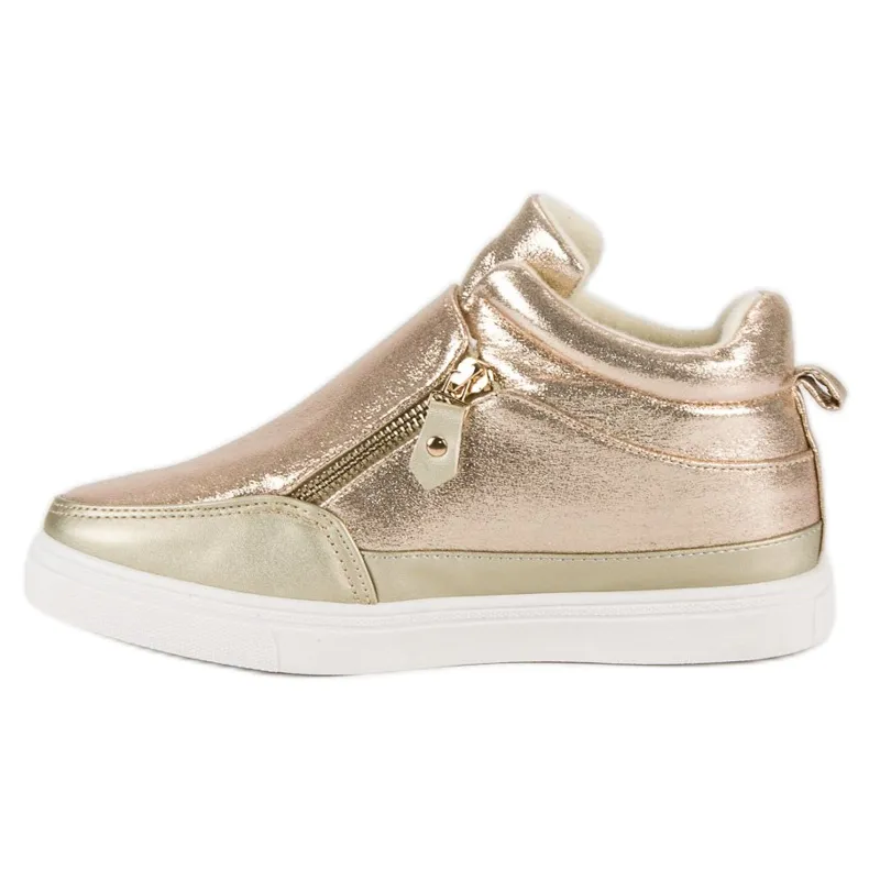 Lgm Gouden sneakers met rits