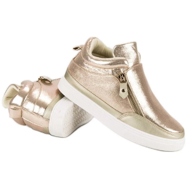 Lgm Gouden sneakers met rits
