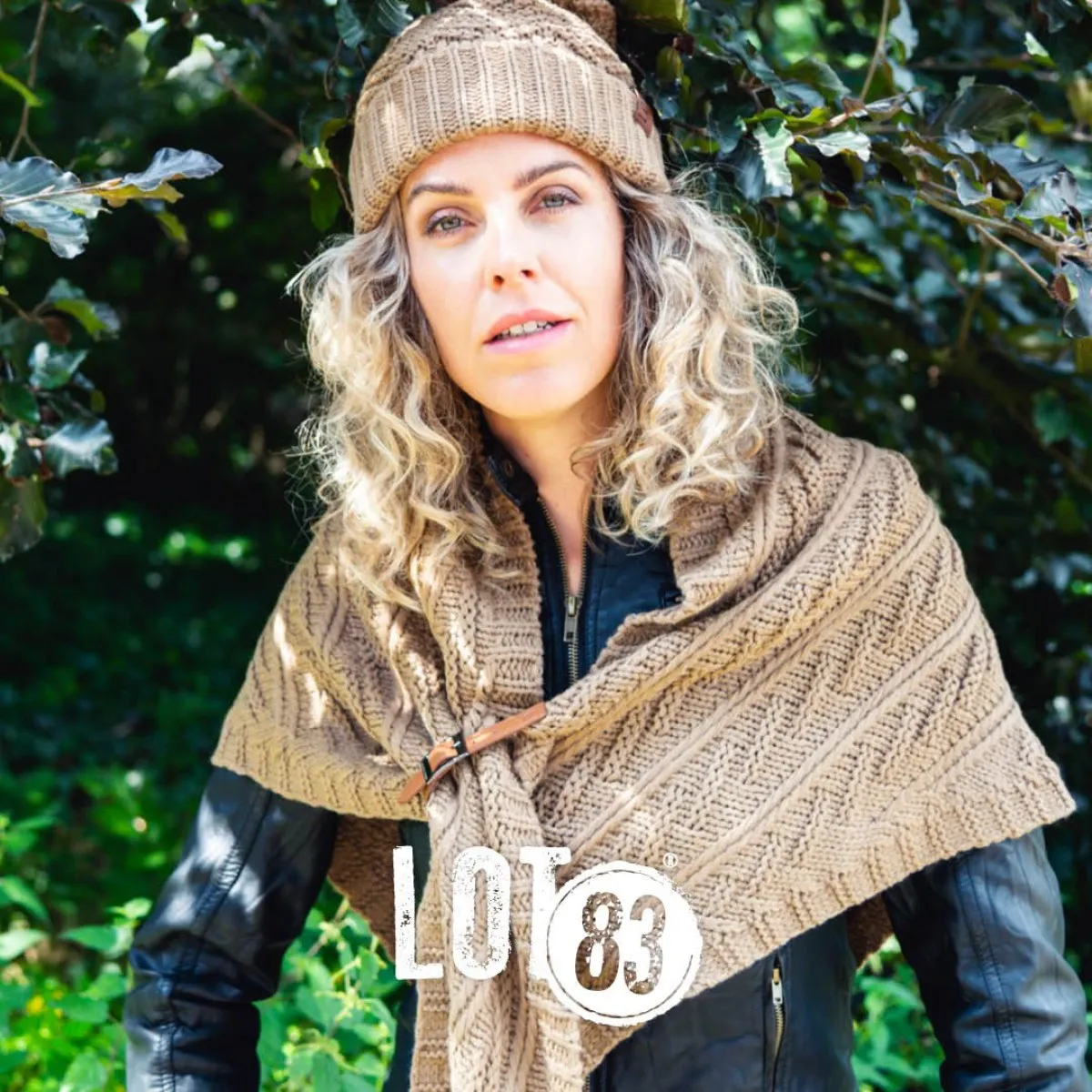 LOT83 SJAAL/OMSLAGDOEK FLEUR  TAUPE