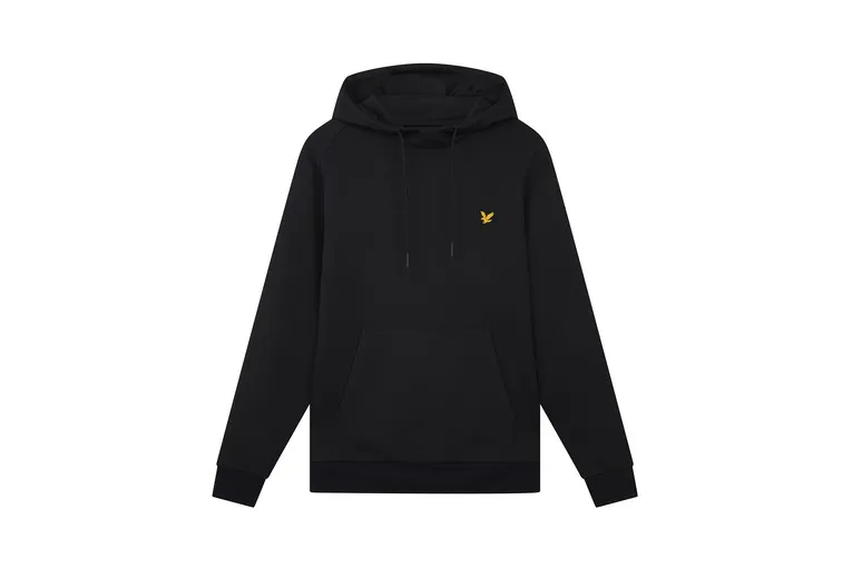 Lyle & Scott OTH Fly fleece hoodie zwart heren
