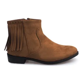 Suède laarzen in de stijl van Boho 8355 Camel bruin