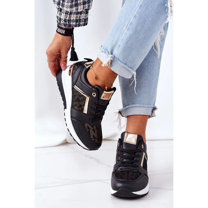 Zwarte Wedge Sneakers Weekend